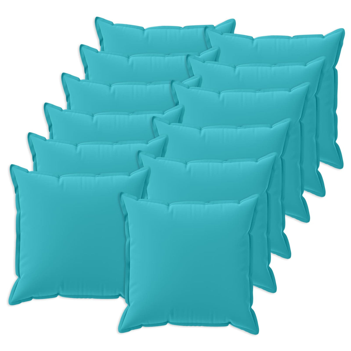 Pudebetræk 12 stk. HOUTEN Turkis 45 x 45 cm Polyester