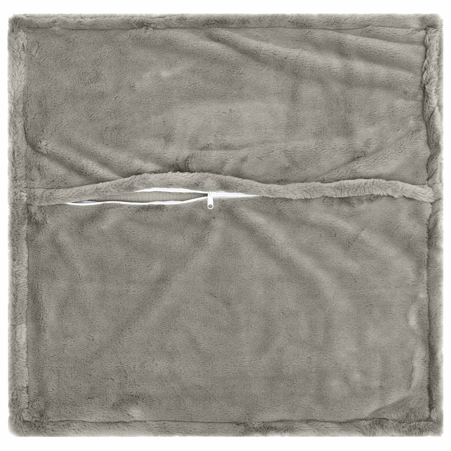 Pudebetræk 6 stk. HOUTEN Lysegrå 45 x 45 cm Faux Kanin Pels