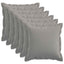 Pudebetræk 6 pcs HOUTEN Skygrå 50 x 50 cm Faux Linned