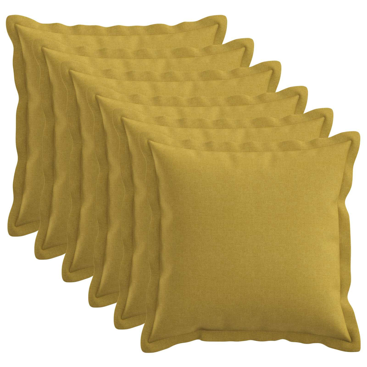 Pudebetræk 6 pcs HOUTEN Lys grøn 50 x 50 cm Faux Linned
