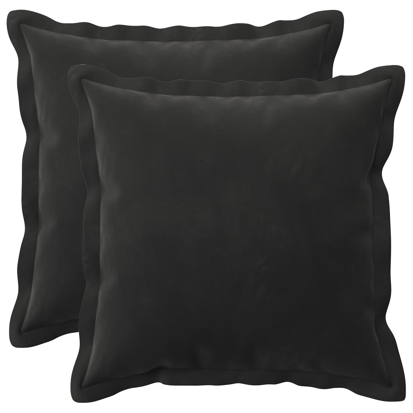 Pudebetræk 2 pcs HOUTEN Sort 50 x 50 cm Fløjl