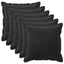 Pudebetræk 6 pcs HOUTEN Sort 50 x 50 cm Fløjl