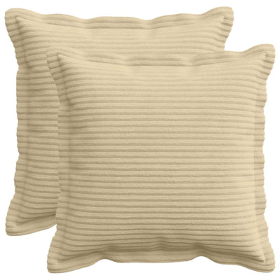 Pudebetræk 2 stk. HOUTEN Lys Grøn Grå 50 x 50 cm cordfløjl