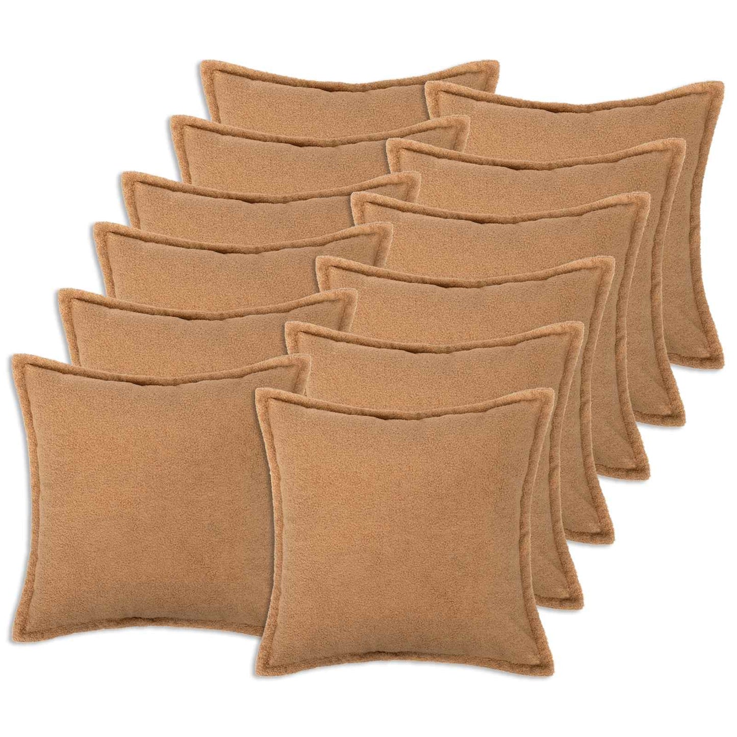 Pudebetræk 12 pcs HOUTEN Beige 50 x 50 cm Bouclé