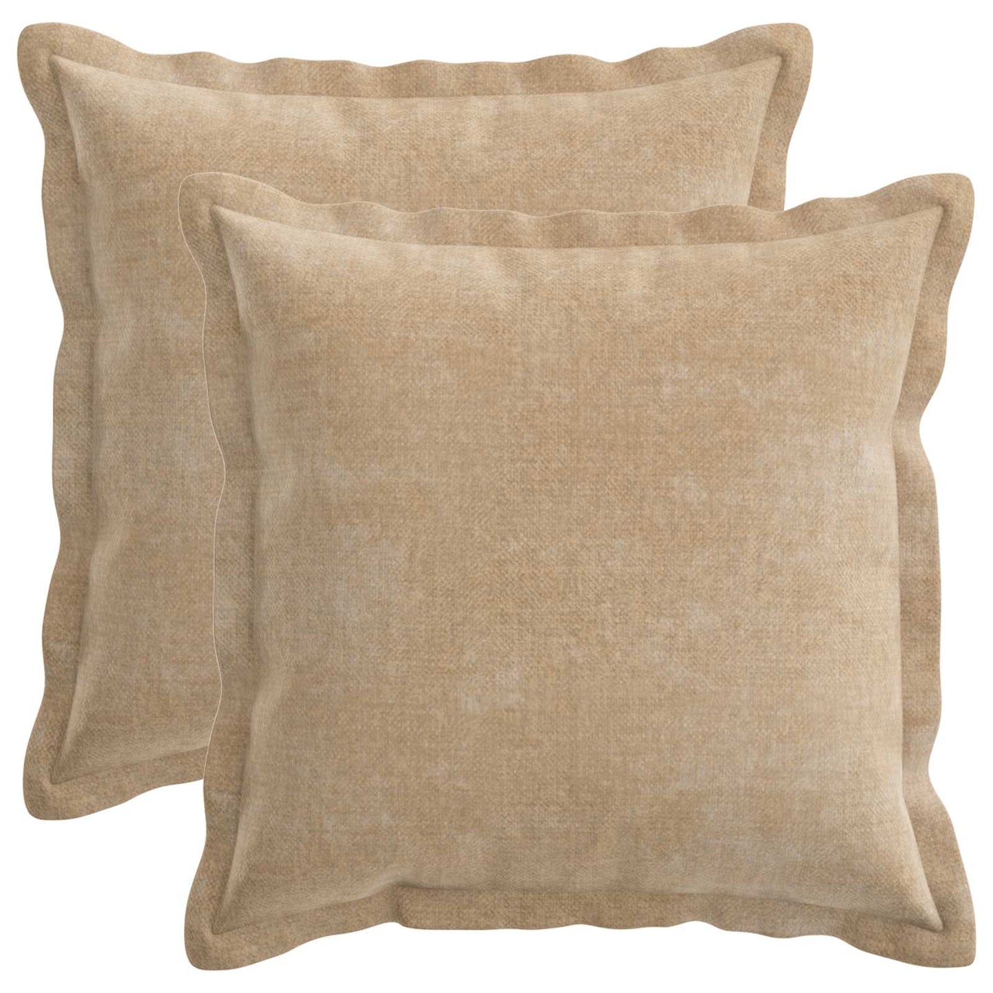 Pudebetræk 2 stk. HOUTEN Gråbrun 50 x 50 cm Chenille Stof
