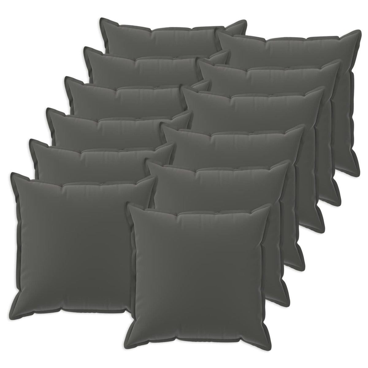Pudebetræk 12 stk. HOUTEN Antracit 50 x 50 cm Polyester
