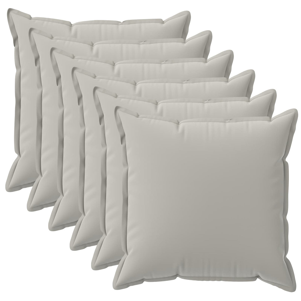 Pudebetræk 6 stk. HOUTEN Grå 50 x 50 cm Polyester