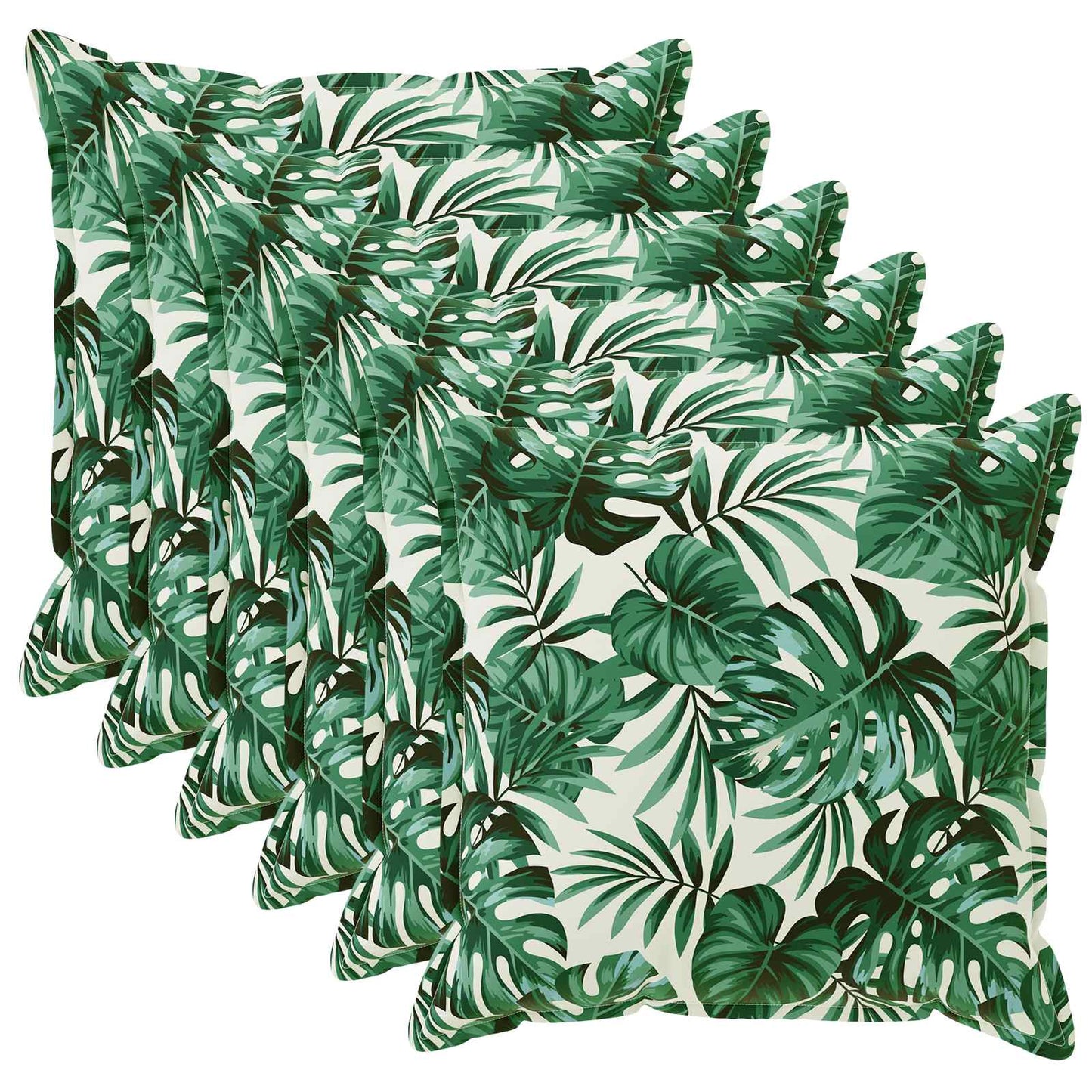 Pudebetræk 6 stk. HOUTEN Bladmønster 50 x 50 cm Polyester
