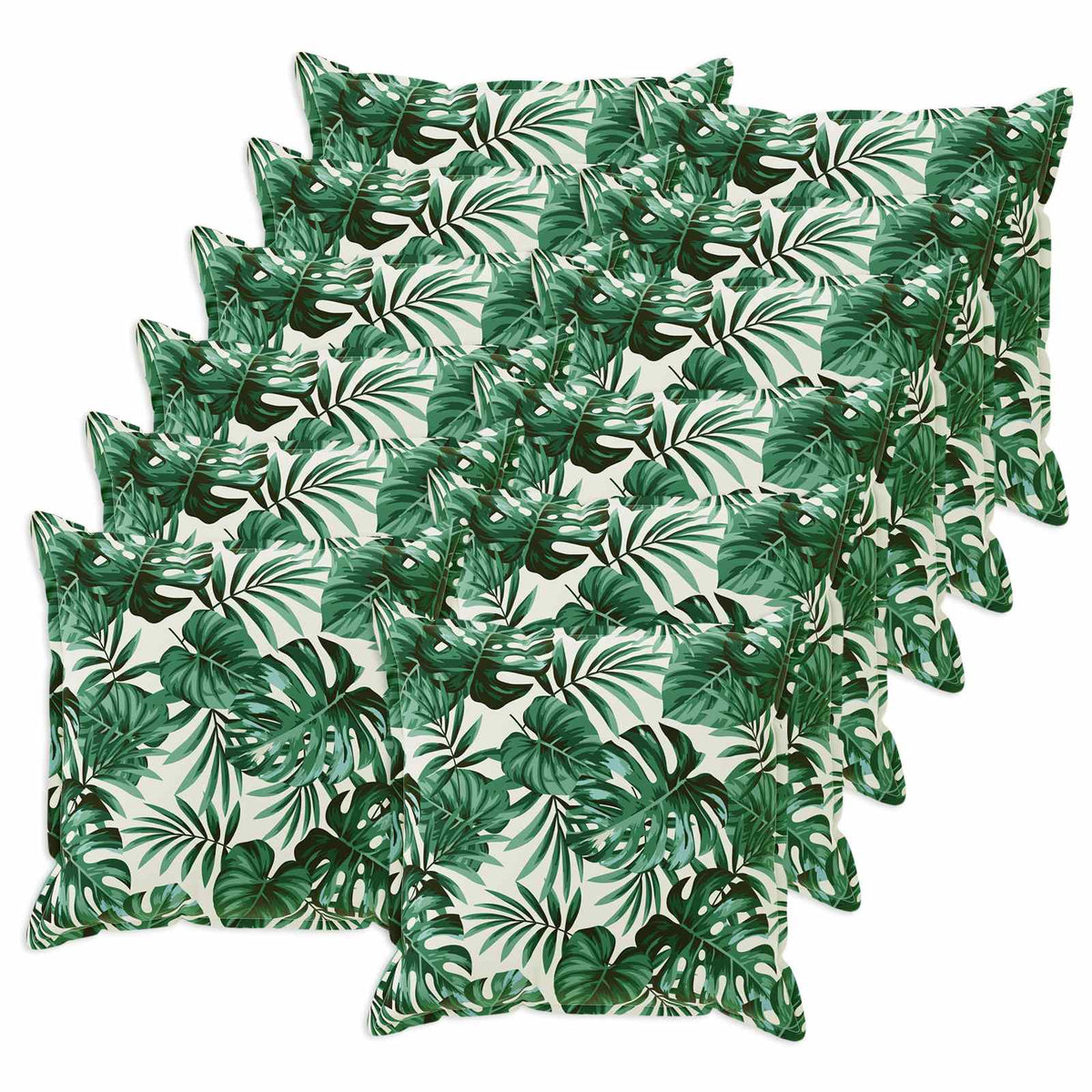 Pudebetræk 12 stk. HOUTEN Bladmønster 50 x 50 cm Polyester