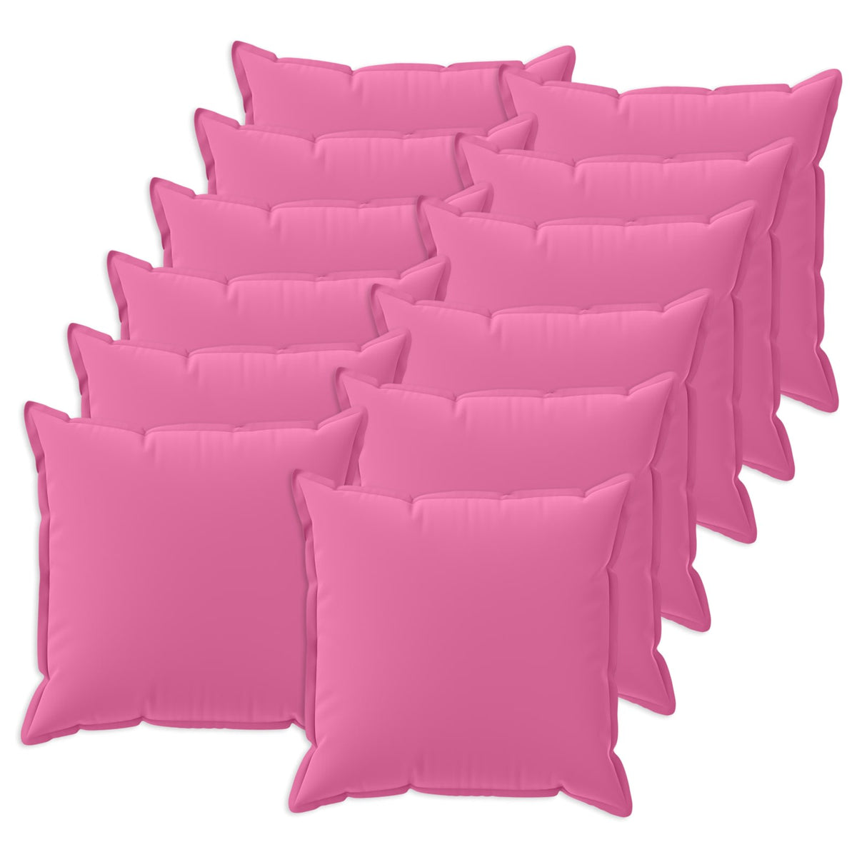 Pudebetræk 12 stk. HOUTEN Lyserød 50 x 50 cm Polyester