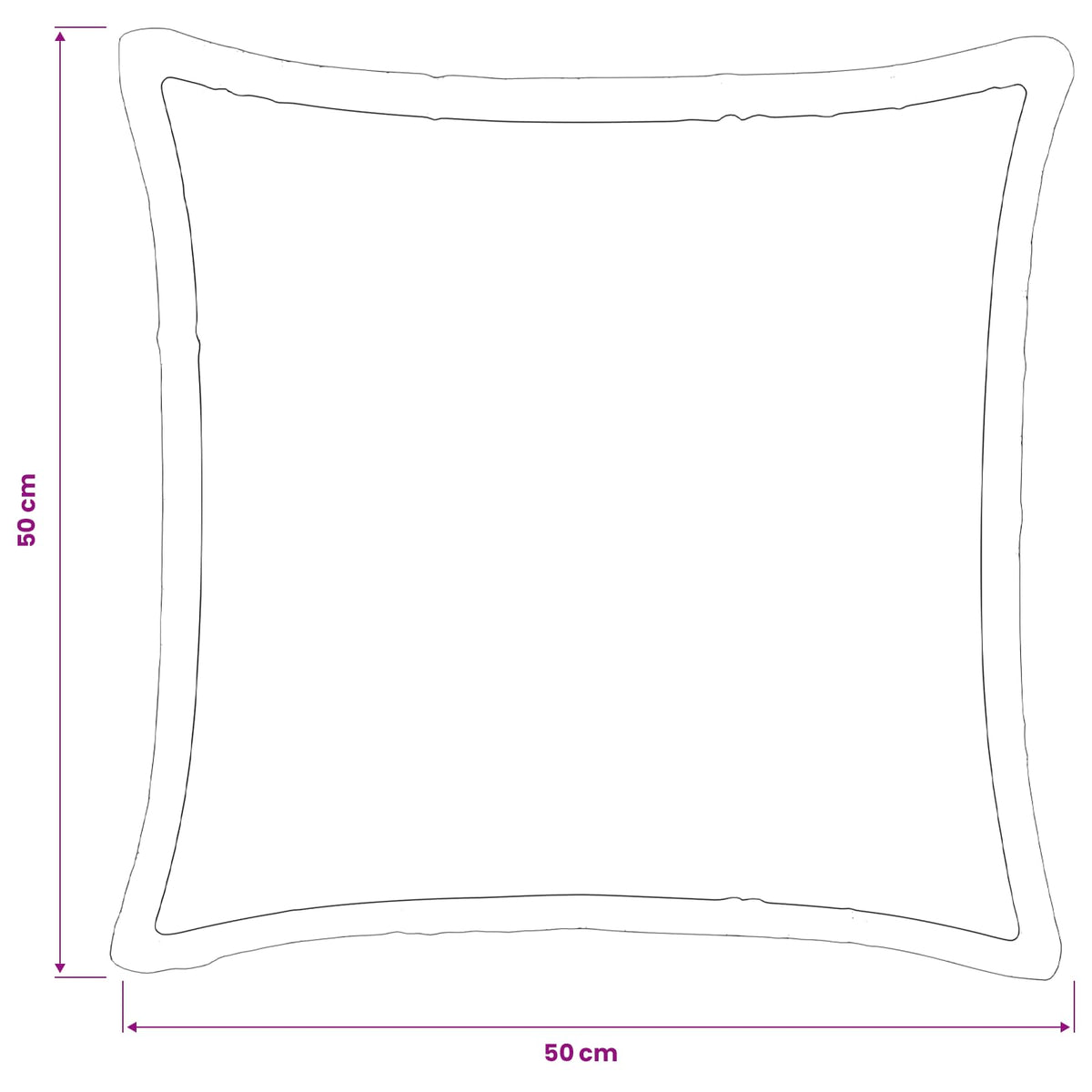 Pudebetræk 2 stk. HOUTEN Sort 50 x 50 cm Flannel