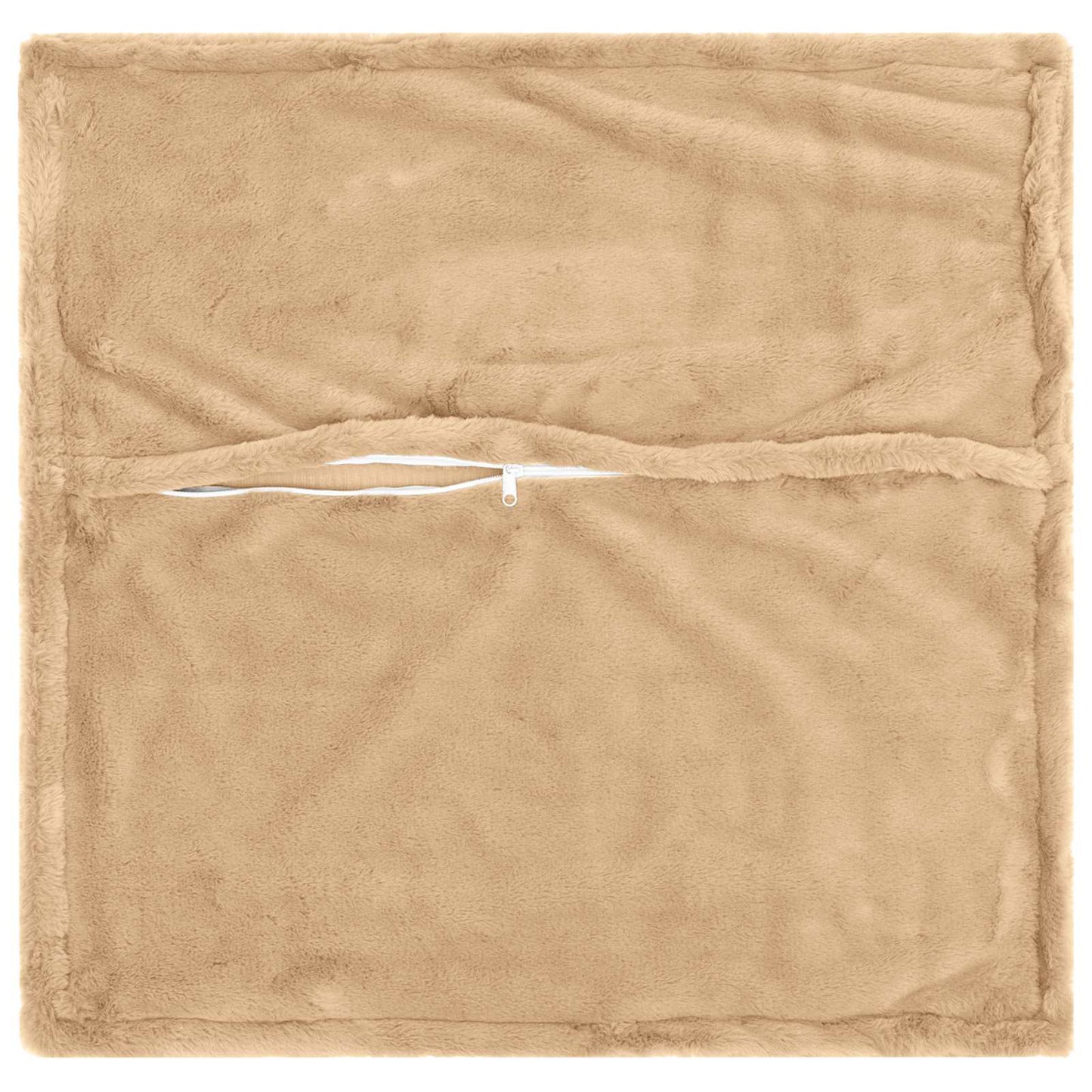 Pudebetræk 6 stk. HOUTEN Cremefarvet 50 x 50 cm Faux Kanin Pels