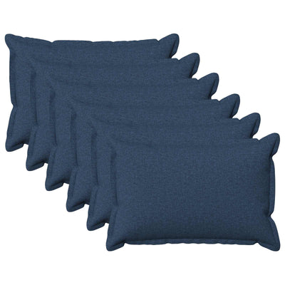 Pudebetræk 6 pcs HOUTEN Blå 50 x 70 cm Faux Linned