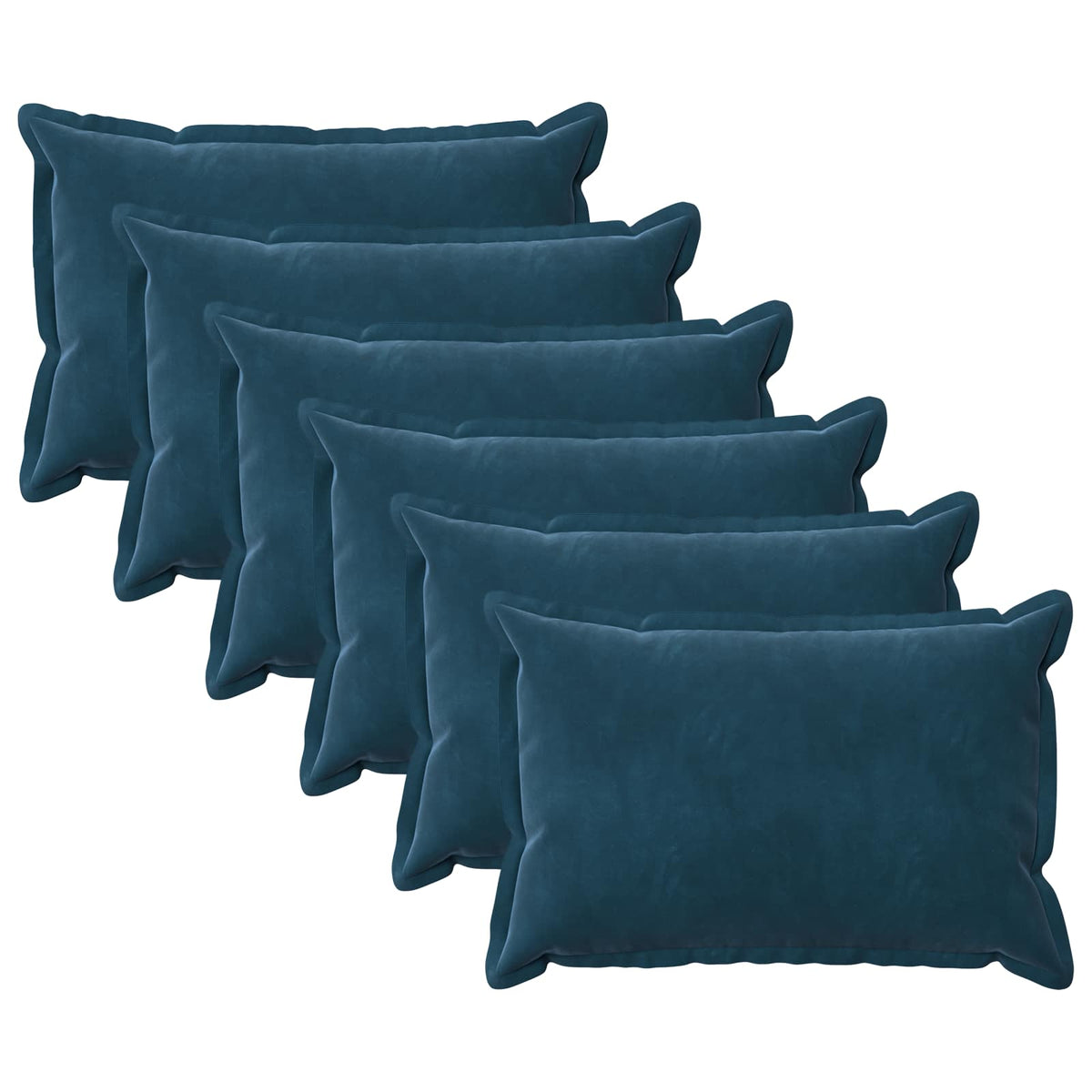 Pudebetræk 6 pcs HOUTEN Blå 50 x 70 cm Fløjl