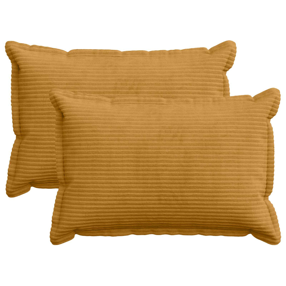 Pudebetræk 2 stk. HOUTEN Gul 50 x 70 cm cordfløjl
