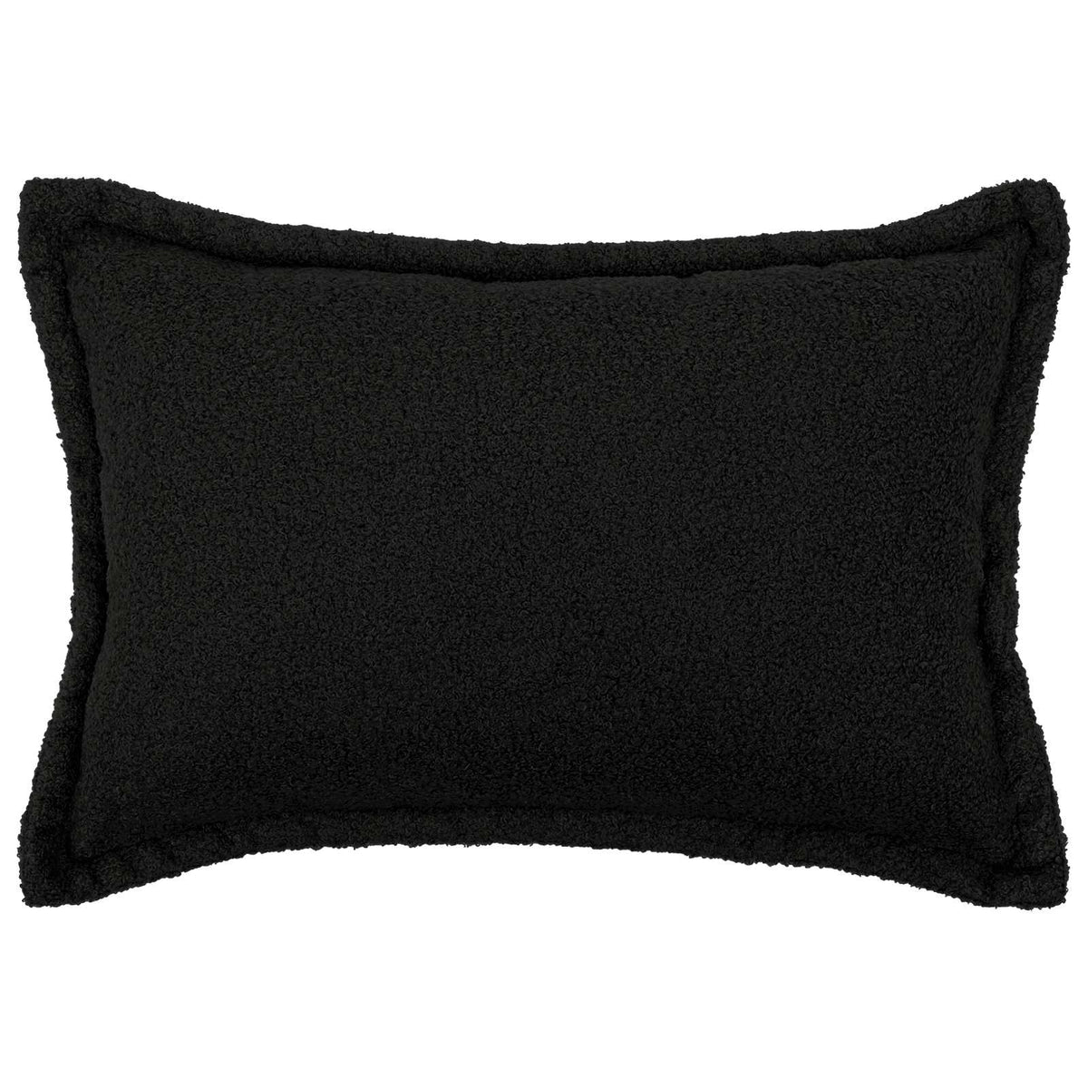 Pudebetræk 6 pcs HOUTEN Sort 50 x 70 cm Bouclé
