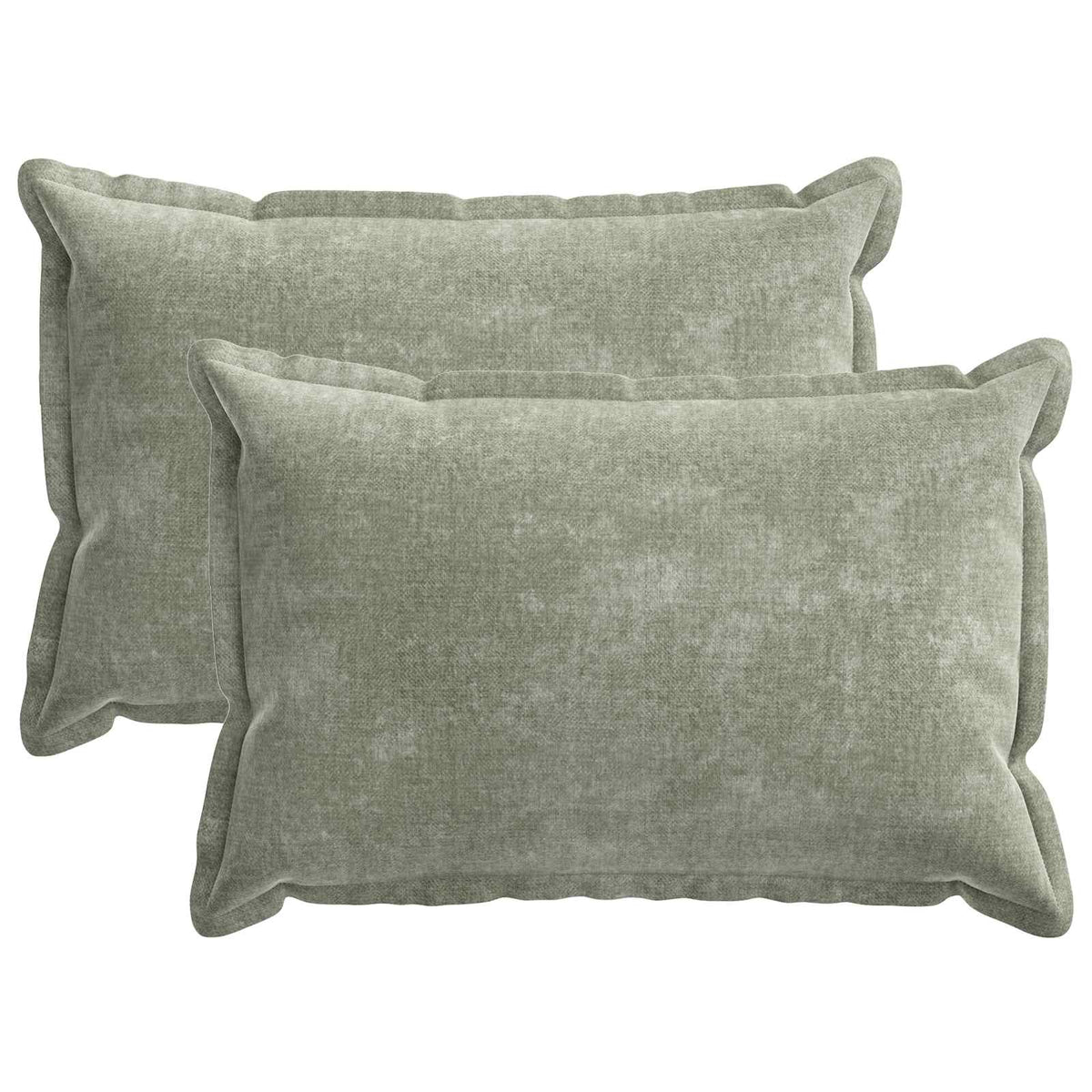 Pudebetræk 2 stk. HOUTEN Grøn 50 x 70 cm Chenille Stof