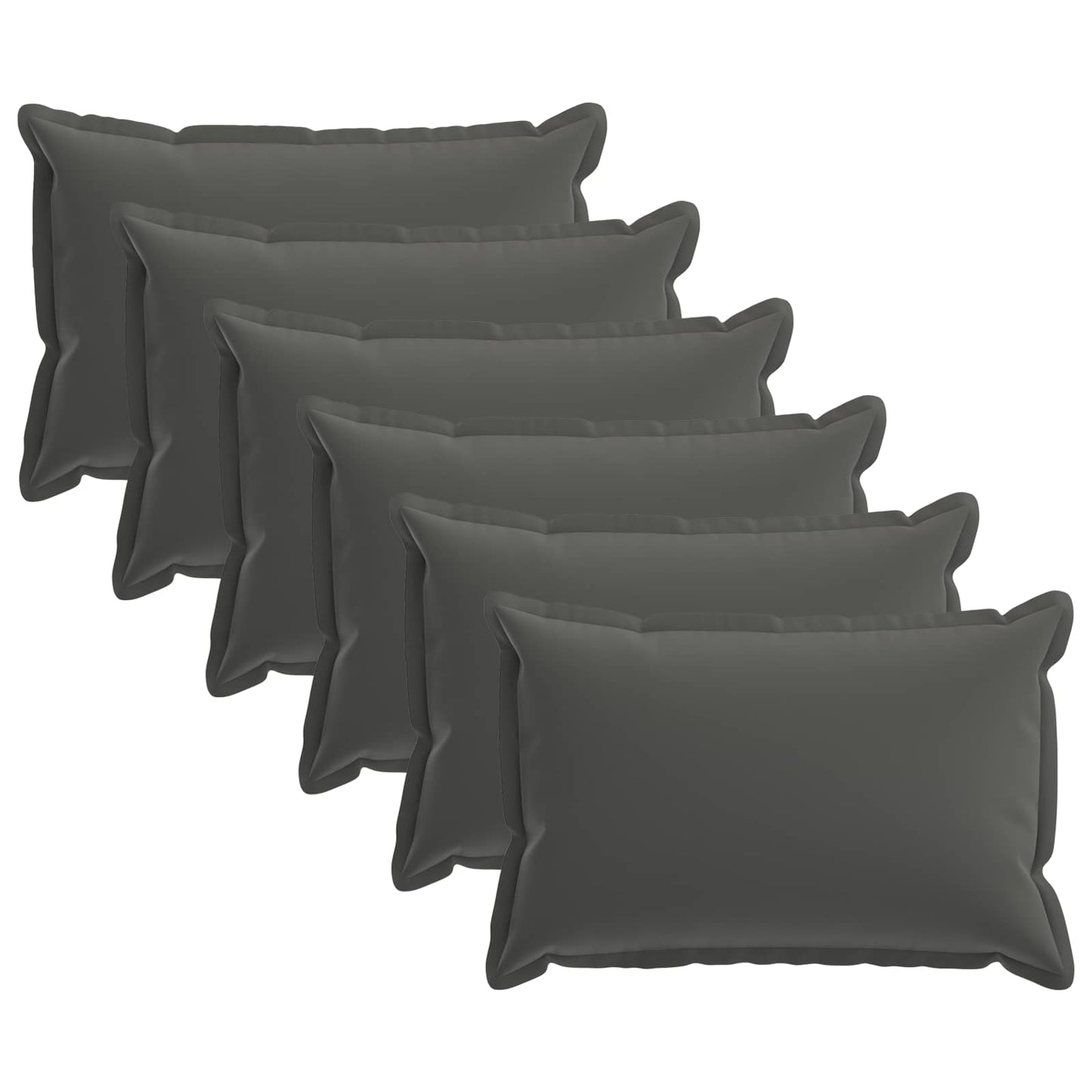 Pudebetræk 6 stk. HOUTEN Antracit 50 x 70 cm Polyester