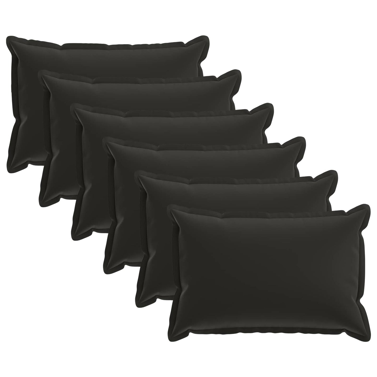 Pudebetræk 6 stk. HOUTEN Sort 50 x 70 cm Polyester