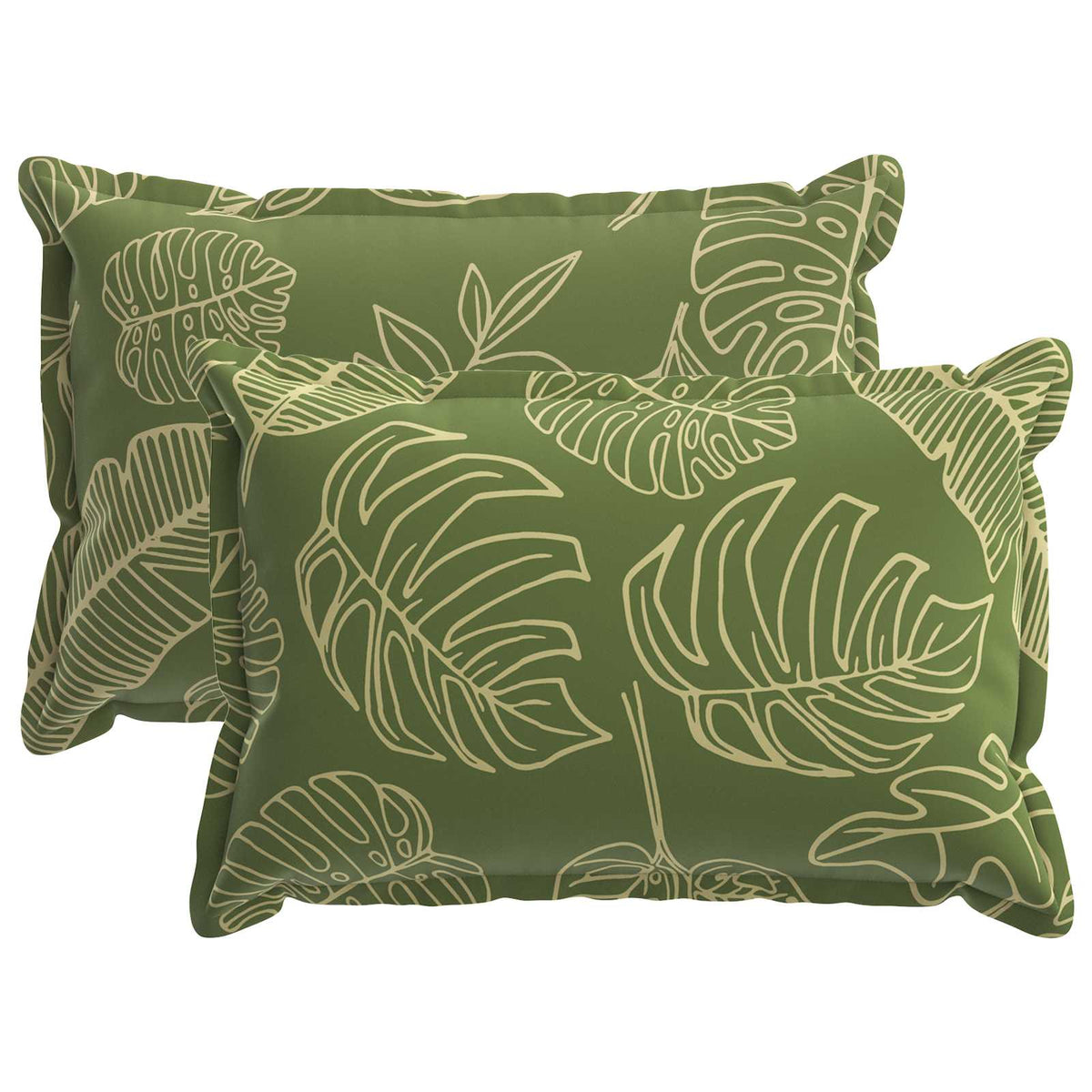 Pudebetræk 2 stk. HOUTEN Bladdesign 50 x 70 cm Polyester
