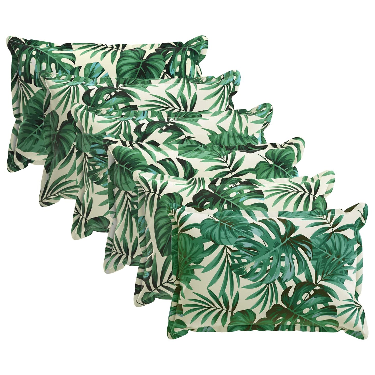 Pudebetræk 6 stk. HOUTEN Bladmønster 50 x 70 cm Polyester