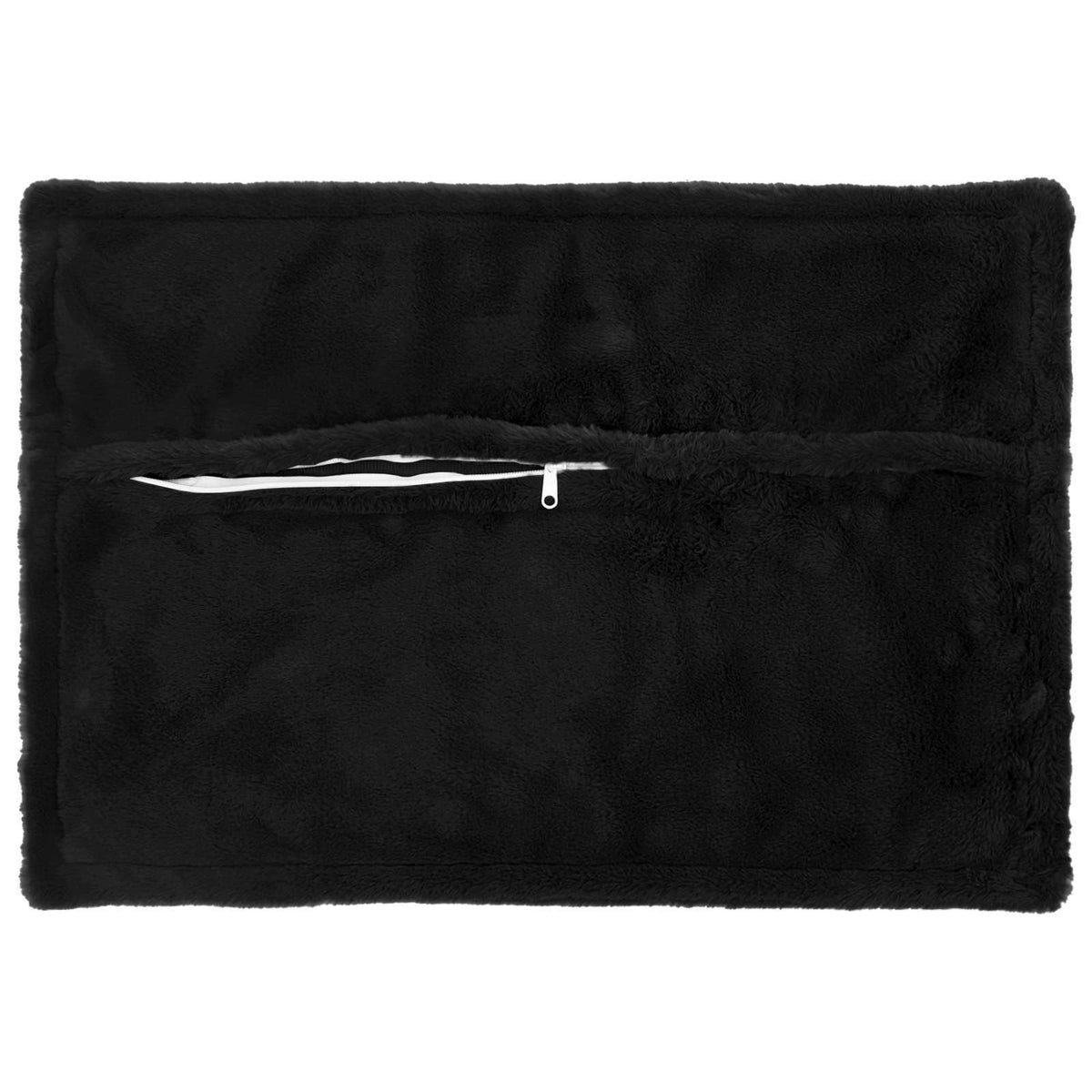Pudebetræk 6 stk. HOUTEN Sort 50 x 70 cm Faux Kanin Pels