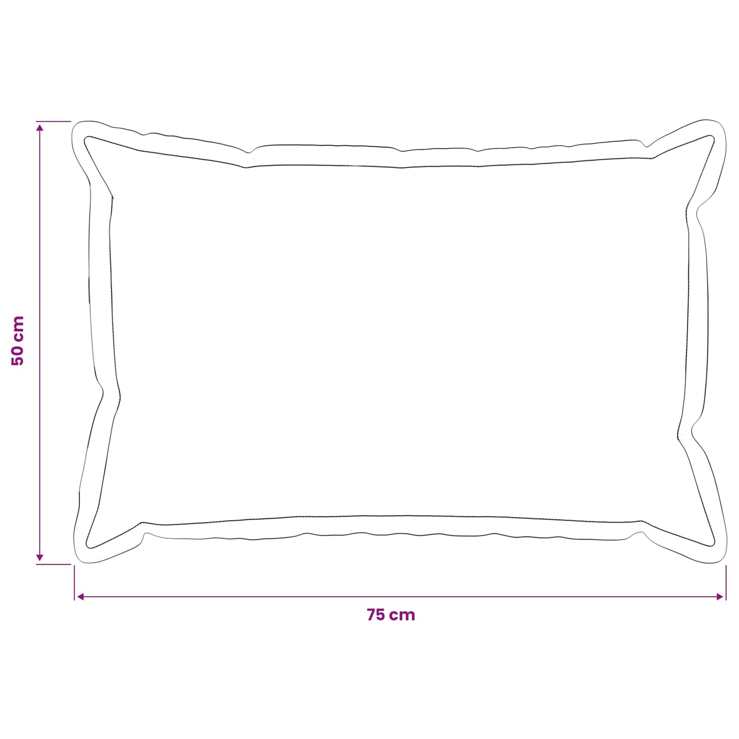 Pudebetræk 6 pcs HOUTEN Gråbrun 50 x 75 cm Faux Linned
