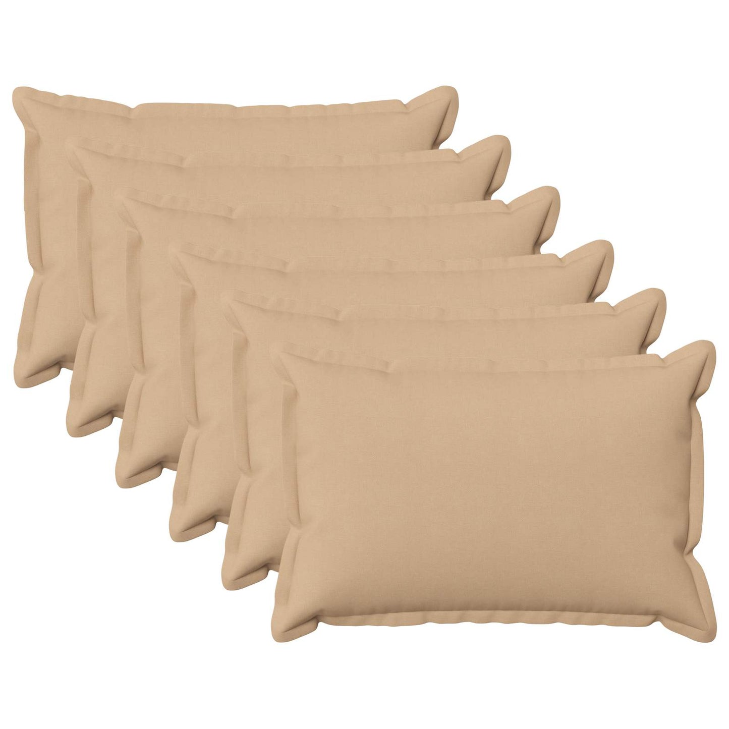 Pudebetræk 6 pcs HOUTEN Cremefarvet 50 x 75 cm Faux Linned