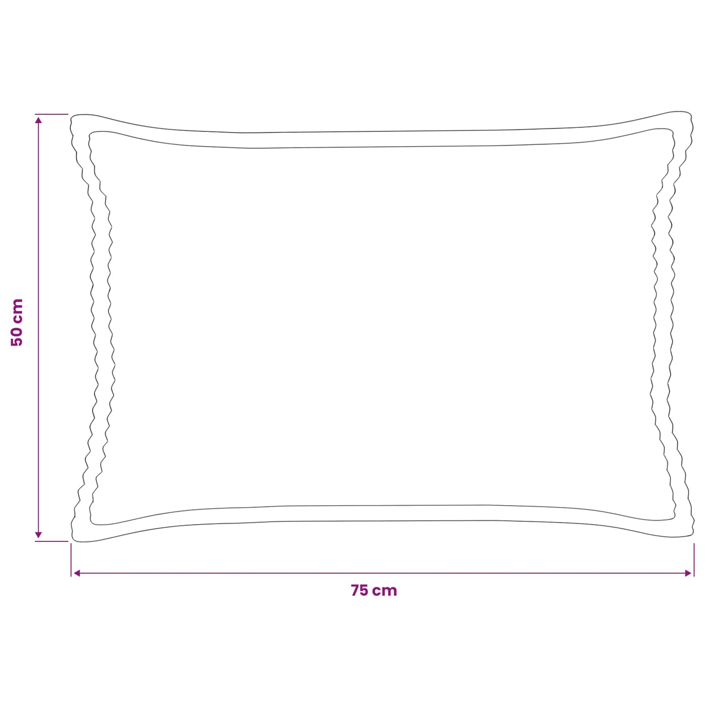 Pudebetræk 2 stk. HOUTEN Cremefarvet 50 x 75 cm cordfløjl
