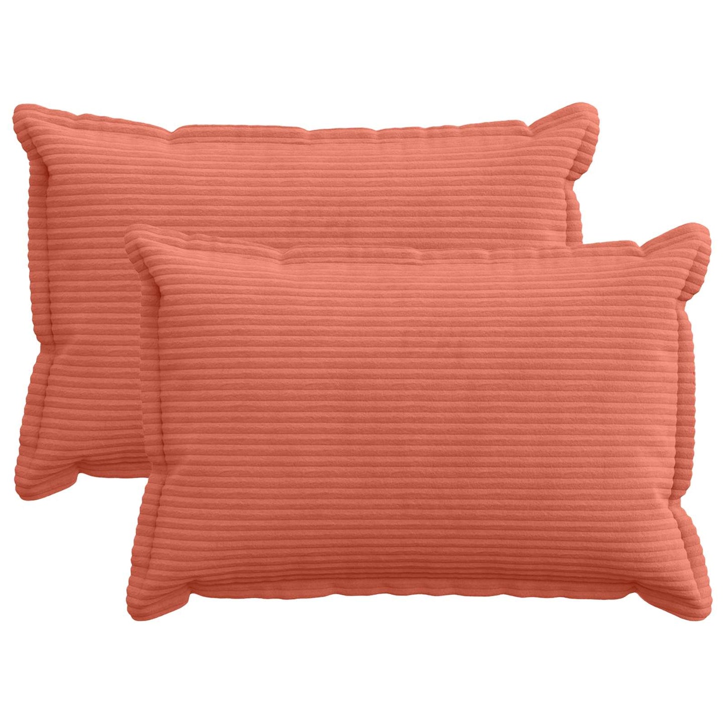 Pudebetræk 2 stk. HOUTEN Rød orange 50 x 75 cm cordfløjl