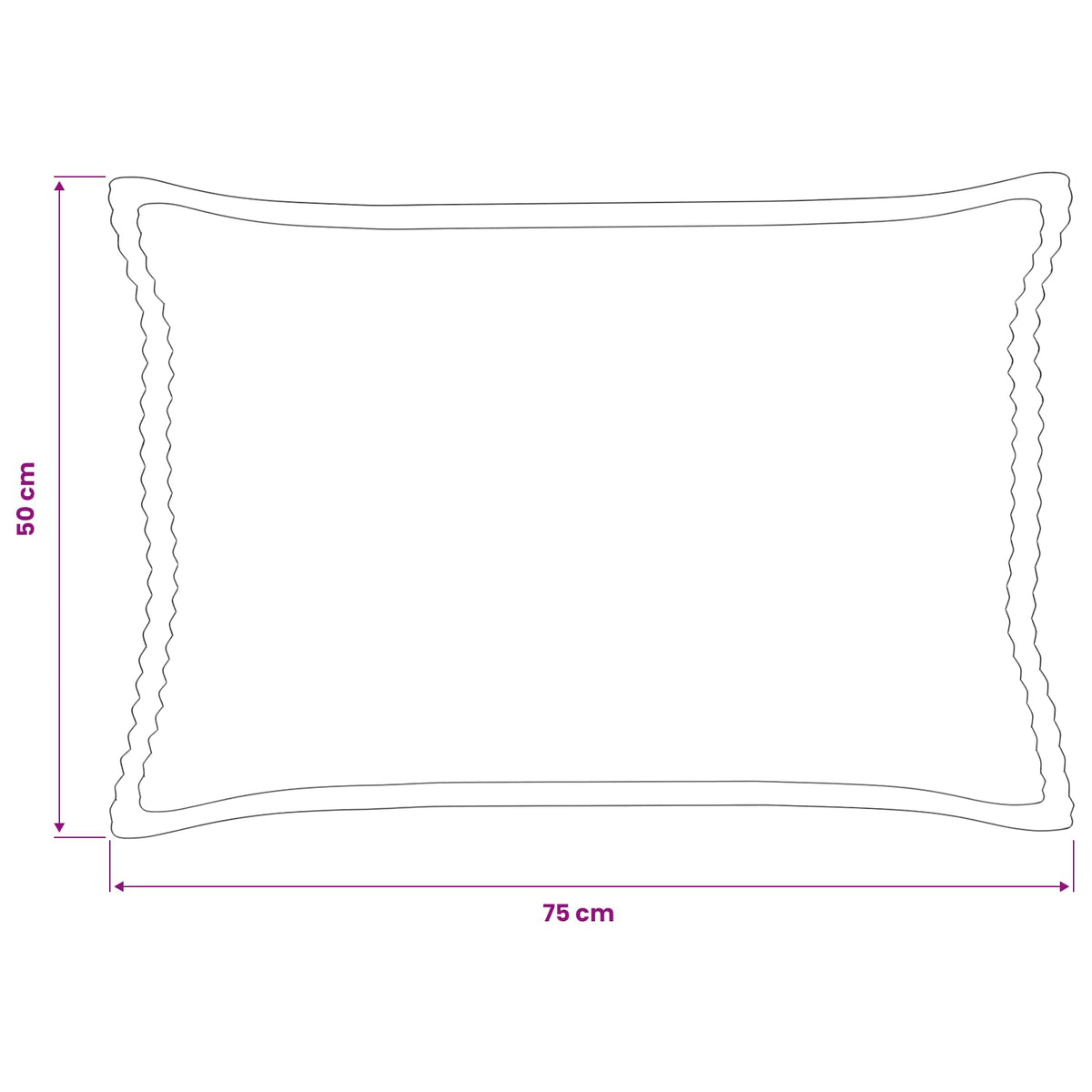 Pudebetræk 6 stk. HOUTEN Brun 50 x 75 cm cordfløjl