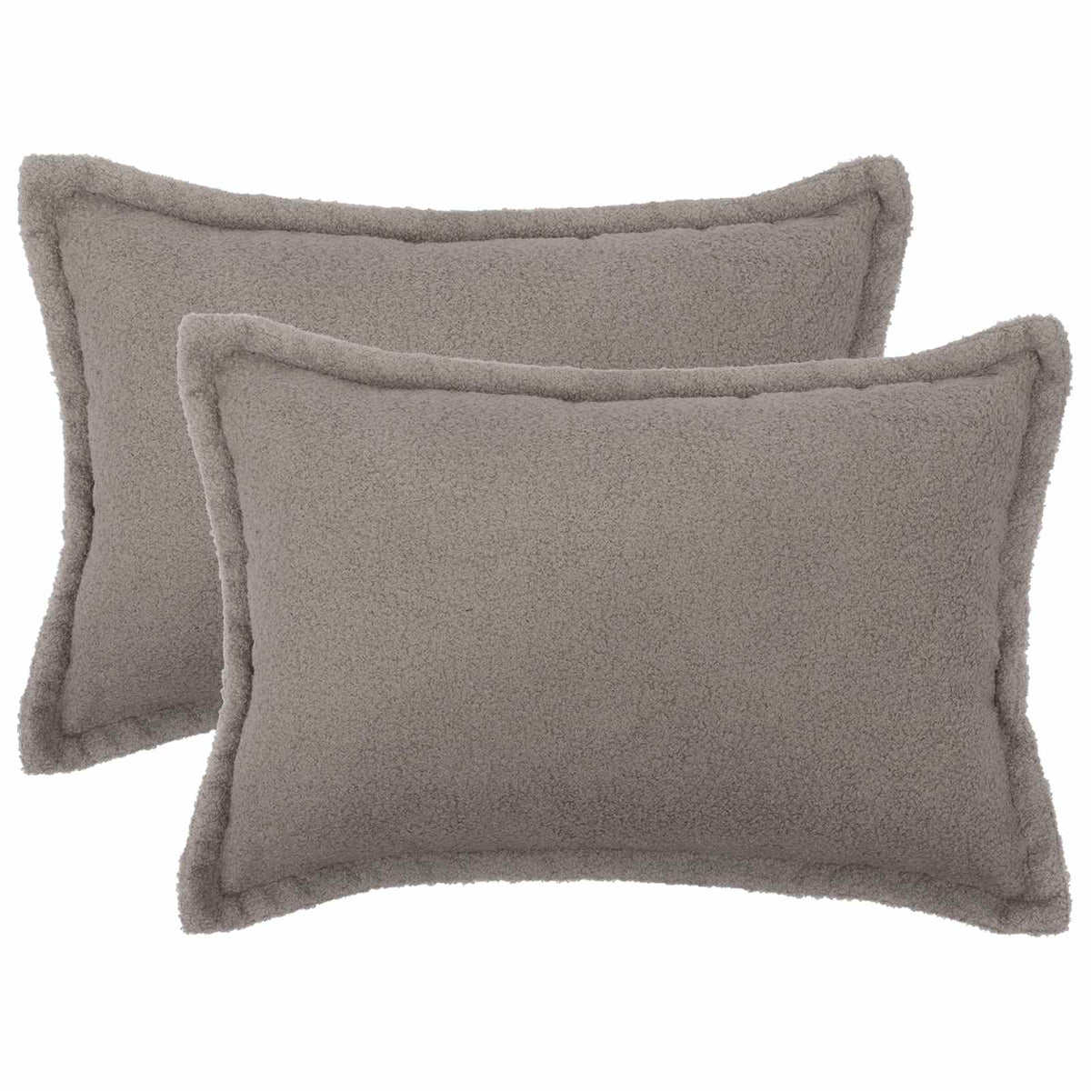 Pudebetræk 2 pcs HOUTEN Lysegrå 50 x 75 cm Bouclé