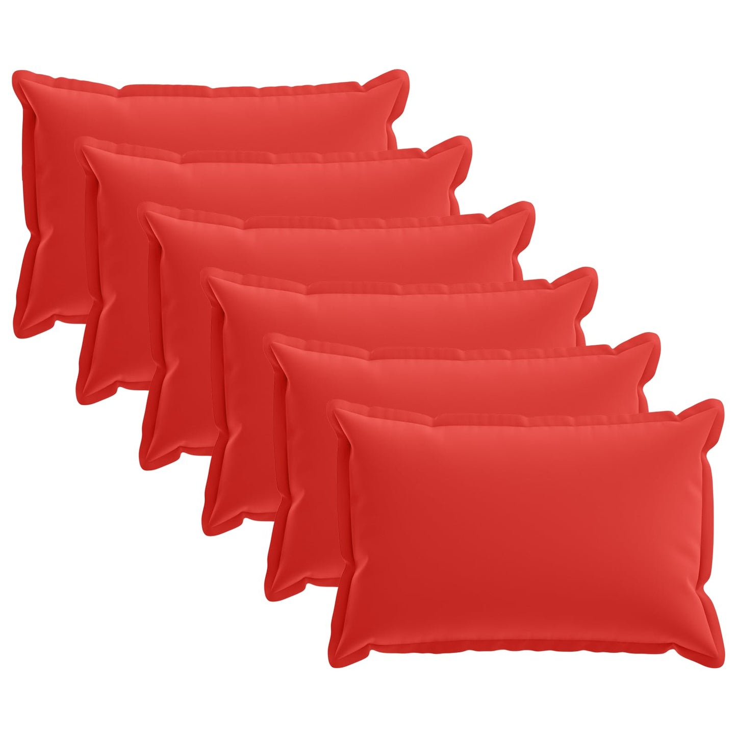 Pudebetræk 6 stk. HOUTEN Rød 50 x 75 cm Polyester