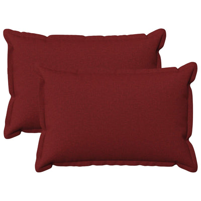 Pudebetræk 2 pcs HOUTEN Vinrød 50 x 80 cm Faux Linned