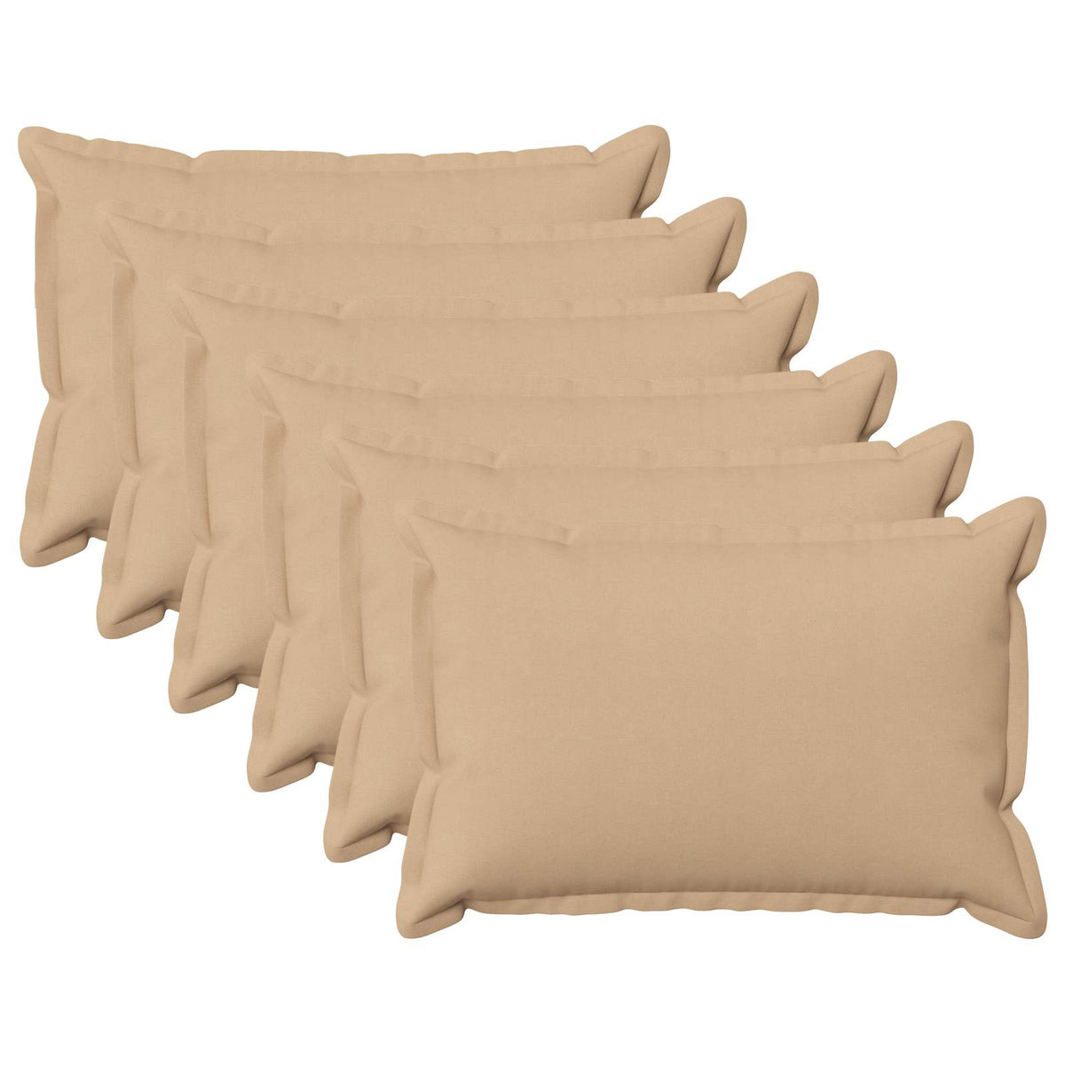 Pudebetræk 6 pcs HOUTEN Cremefarvet 50 x 80 cm Faux Linned