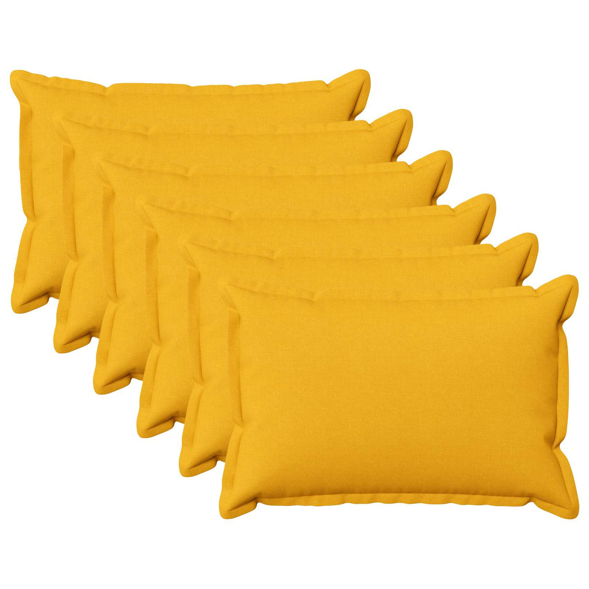 Pudebetræk 6 pcs HOUTEN Lys Gul 50 x 80 cm Faux Linned