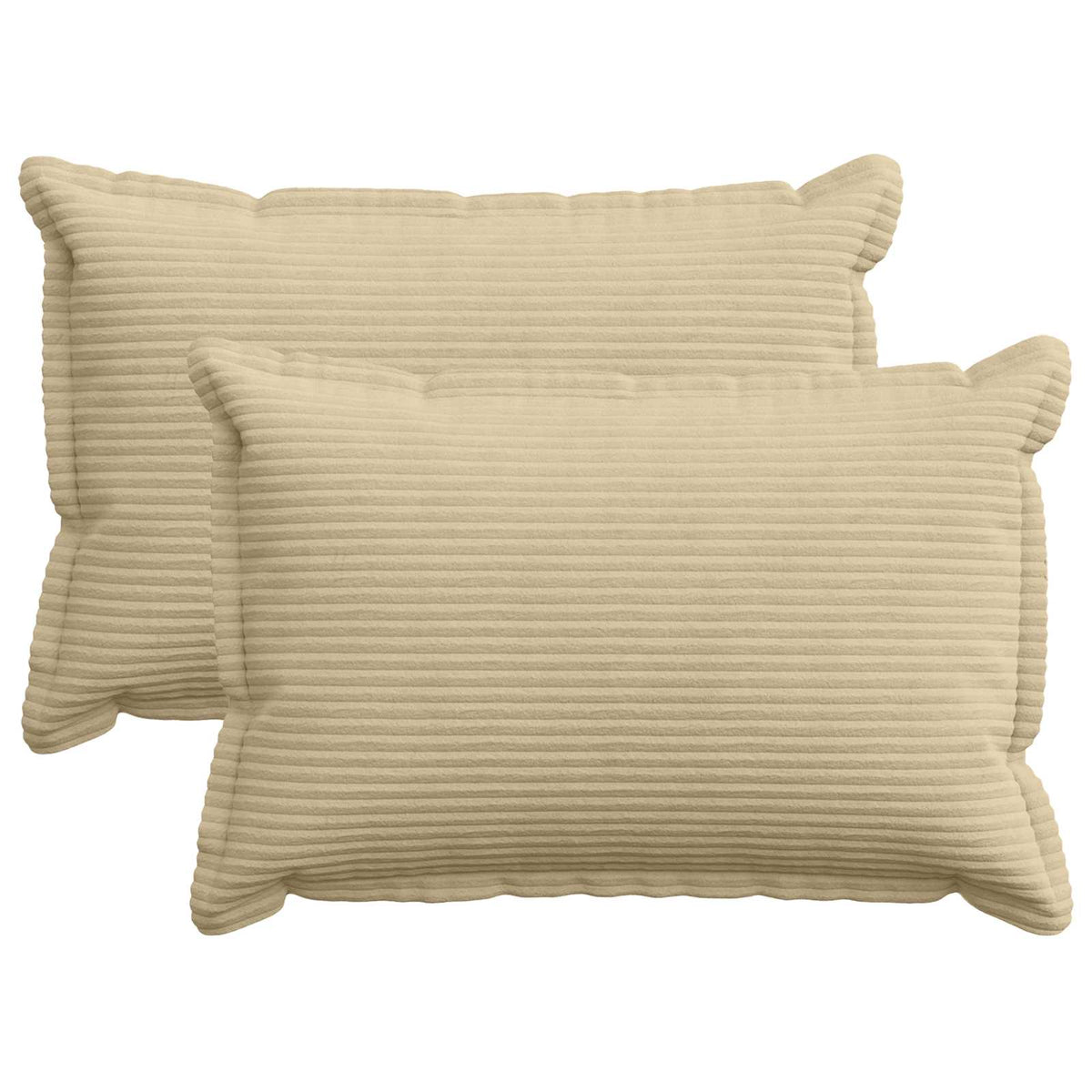 Pudebetræk 2 stk. HOUTEN Lys Grøn Grå 50 x 80 cm cordfløjl