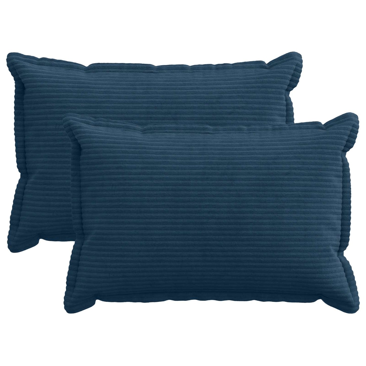 Pudebetræk 2 stk. HOUTEN Mørkeblå 50 x 80 cm cordfløjl