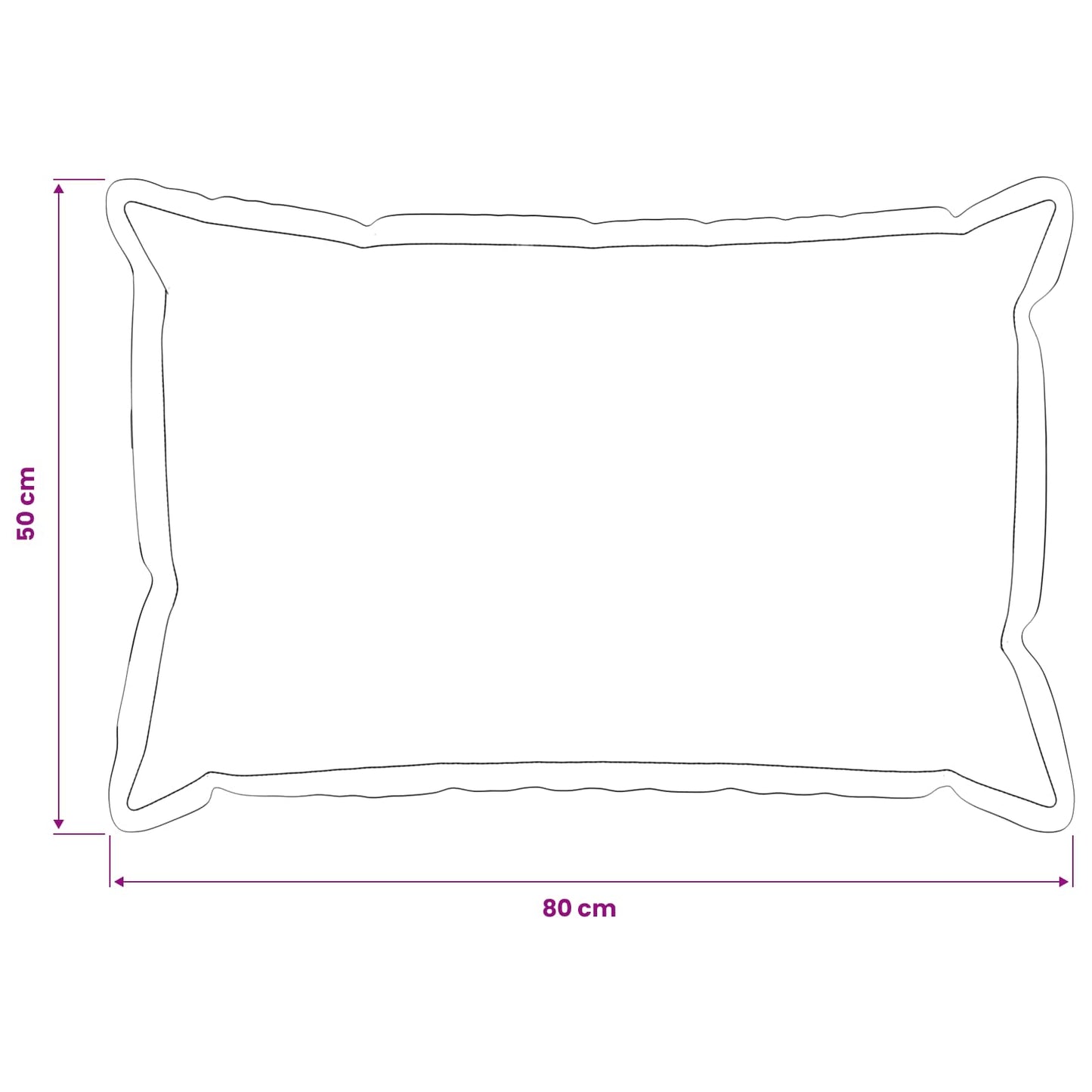 Pudebetræk 2 pcs HOUTEN Sort 50 x 80 cm Bouclé