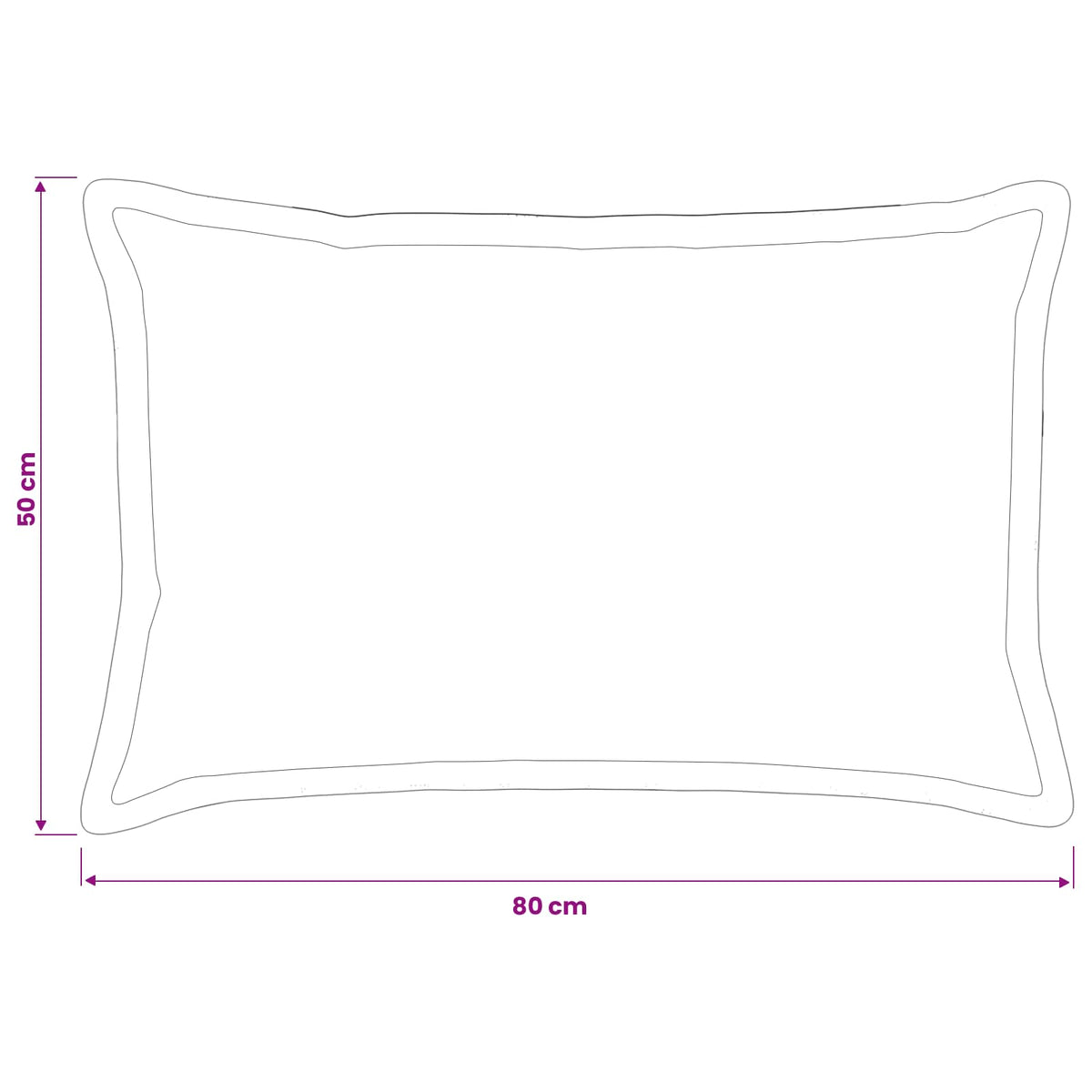 Pudebetræk 2 stk. HOUTEN Grå 50 x 80 cm Polyester