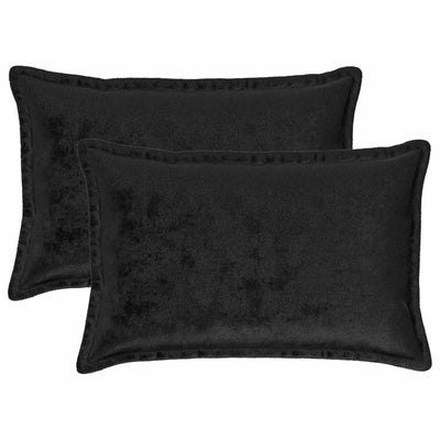 Pudebetræk 2 pcs HOUTEN Sort 50 x 80 cm Flannel