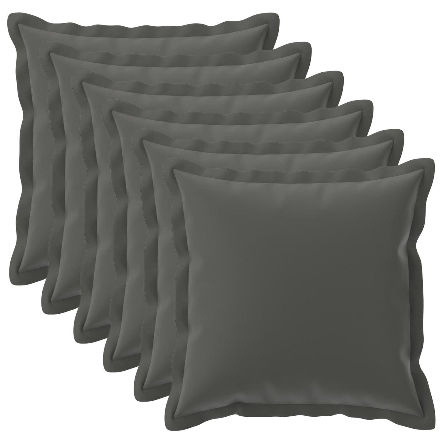 Pudebetræk 6 stk. HOUTEN Antracit 55 x 55 cm Polyester