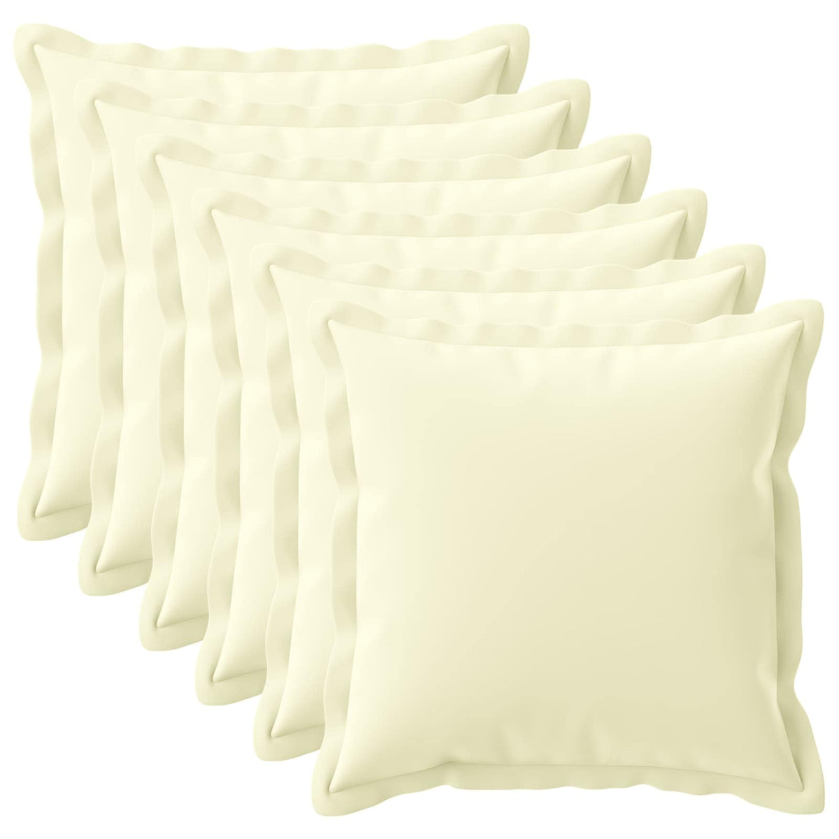 Pudebetræk 6 stk. HOUTEN Cremefarvet 55 x 55 cm Polyester