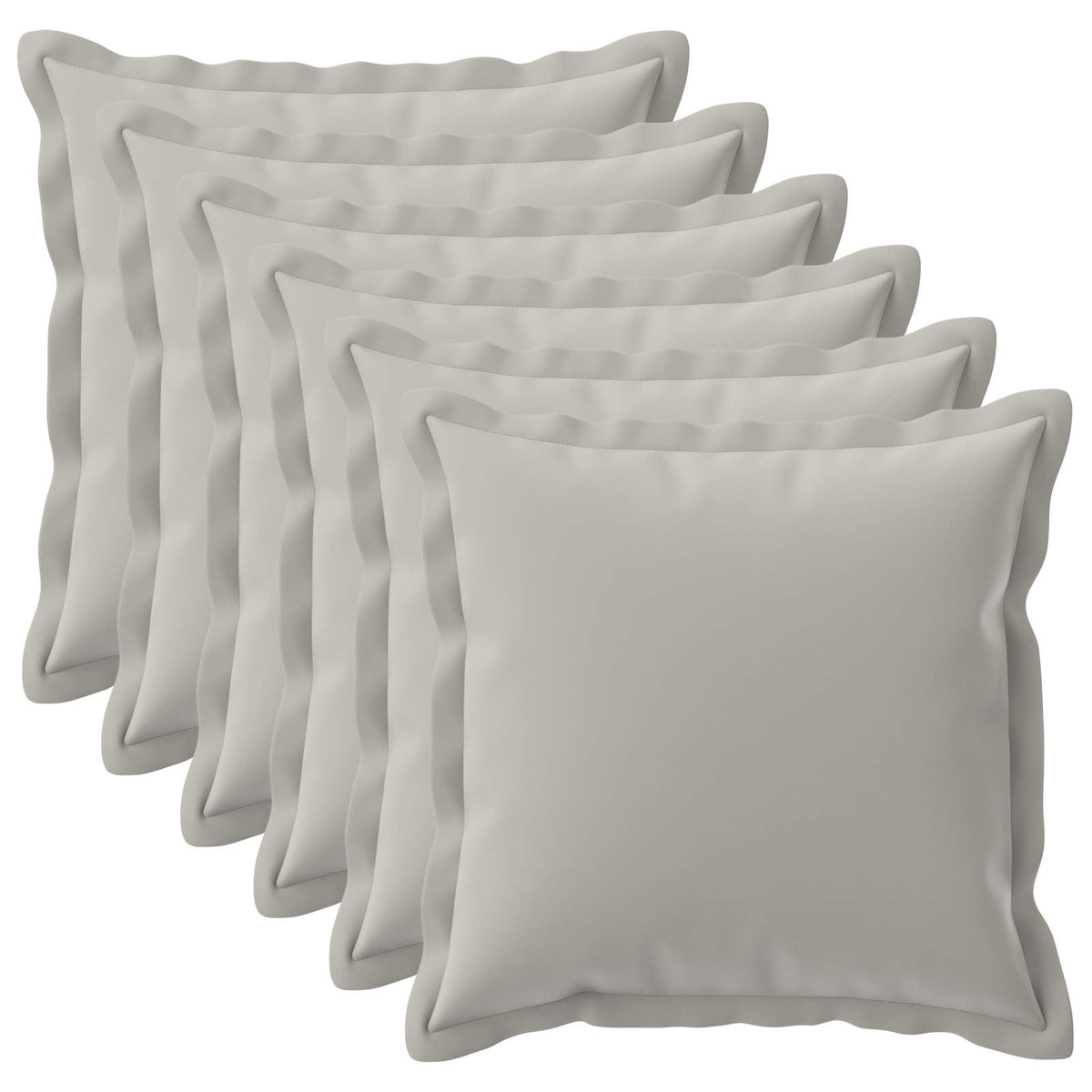 Pudebetræk 6 stk. HOUTEN Grå 55 x 55 cm Polyester