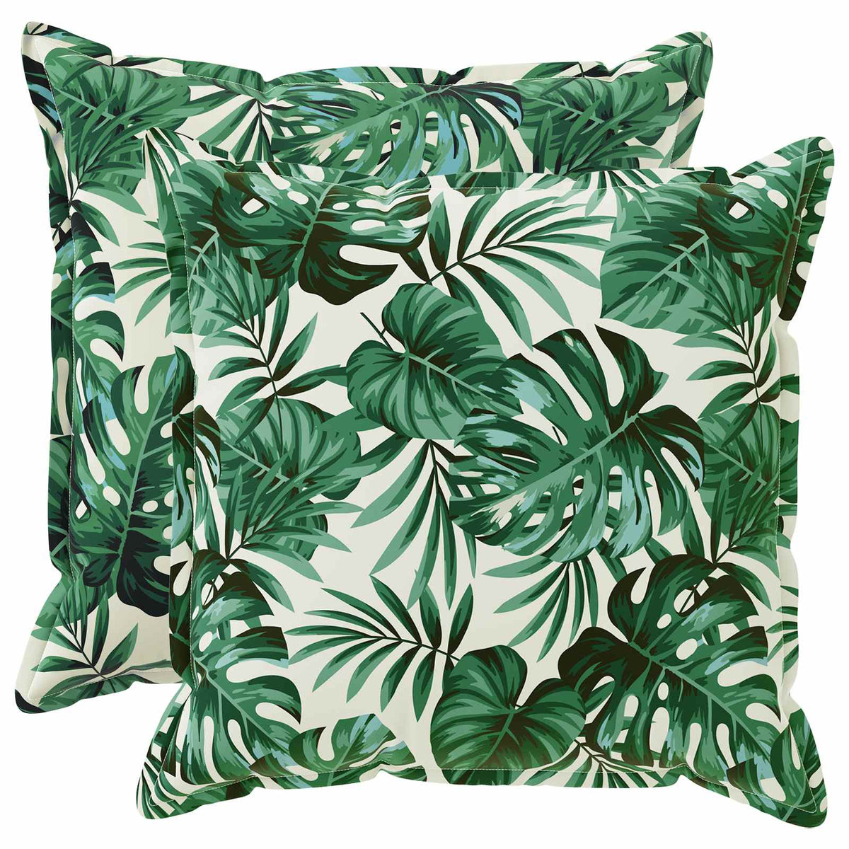 Pudebetræk 2 stk. HOUTEN Bladmønster 55 x 55 cm Polyester