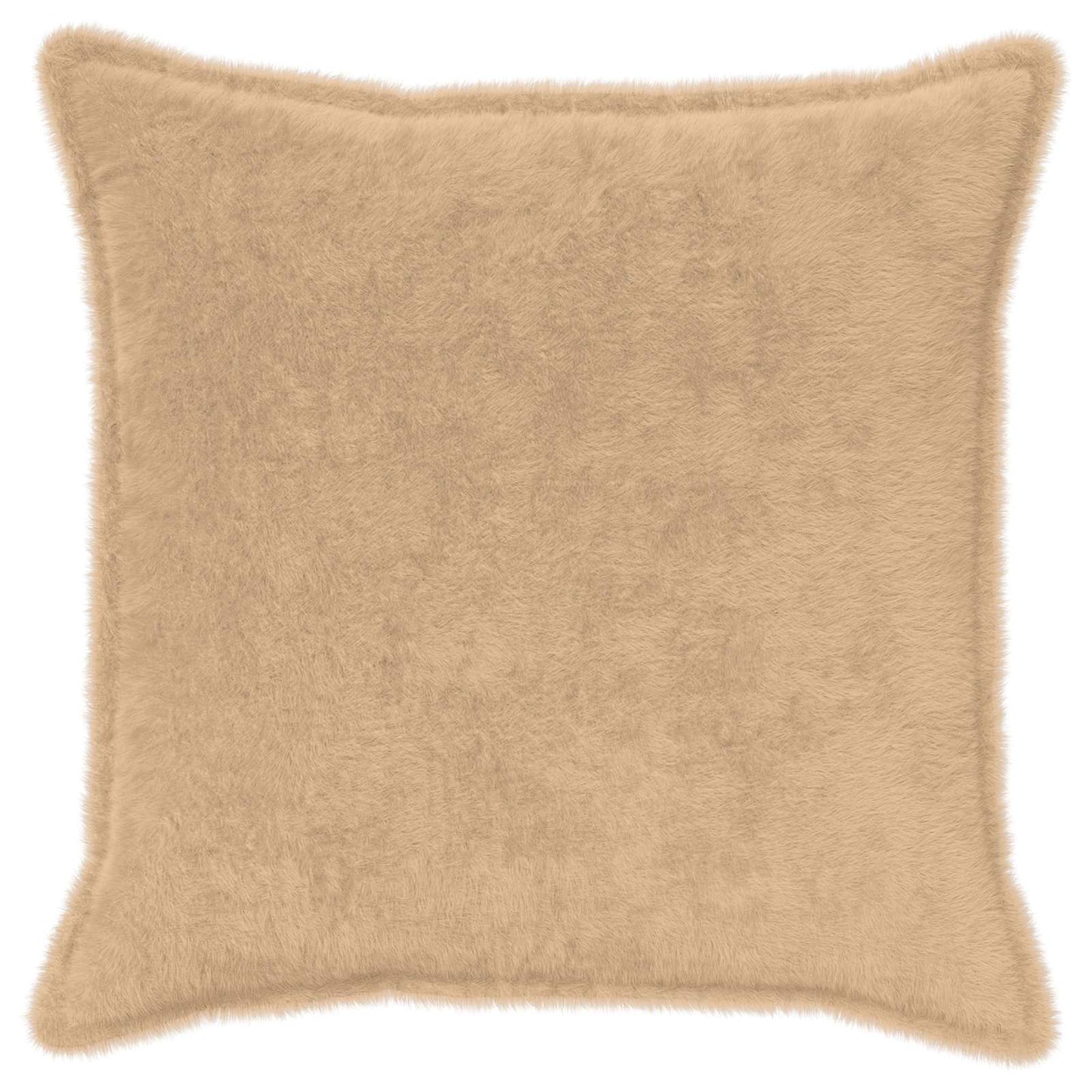 Pudebetræk 2 stk. HOUTEN Cremefarvet 55 x 55 cm Faux Kanin Pels