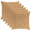 Pudebetræk 6 stk. HOUTEN Gråbrun 55 x 55 cm Faux Kanin Pels
