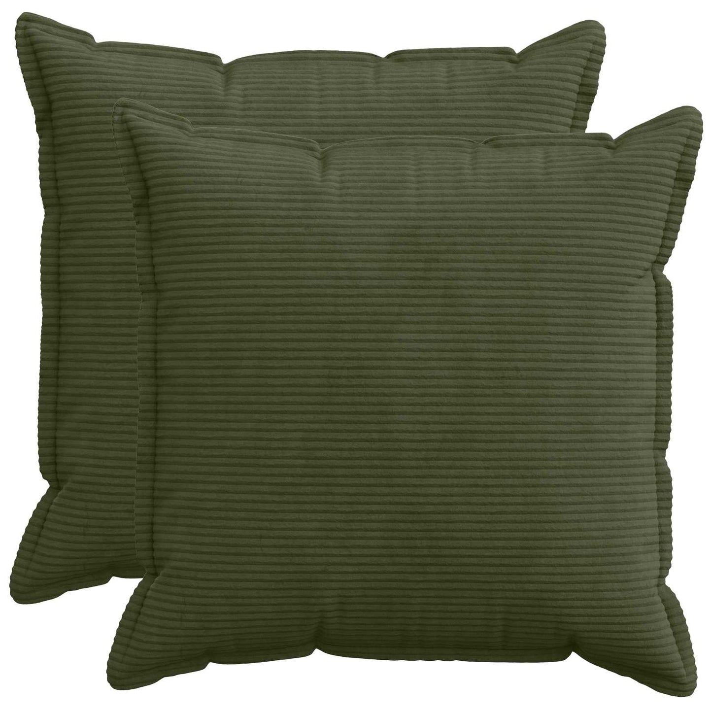 Pudebetræk 2 stk. HOUTEN Grøn 60 x 60 cm cordfløjl