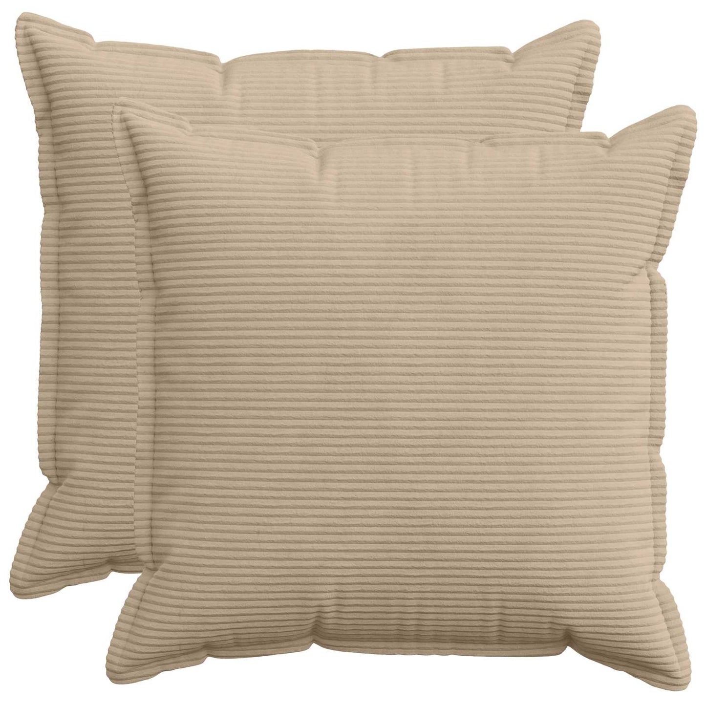 Pudebetræk 2 stk. HOUTEN Gråbrun 60 x 60 cm cordfløjl