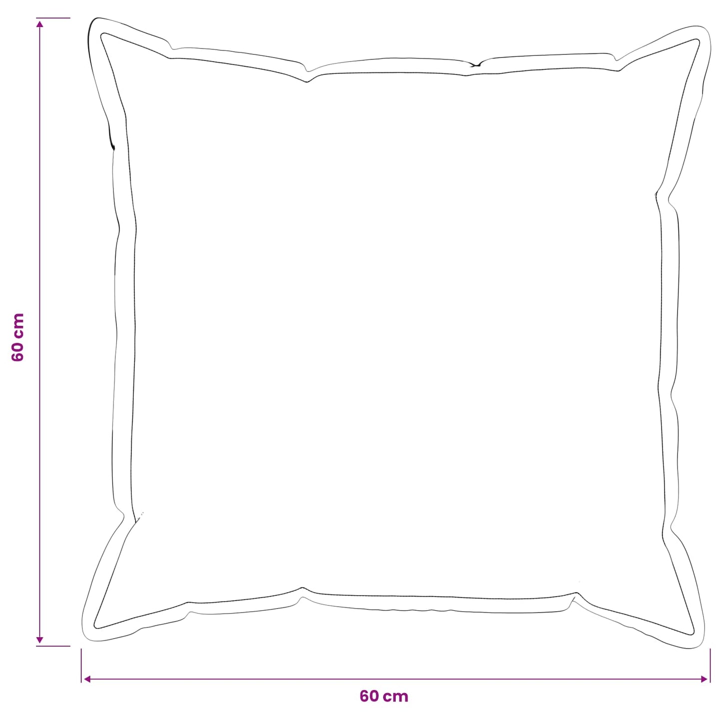Pudebetræk 2 pcs HOUTEN Beige 60 x 60 cm Bouclé